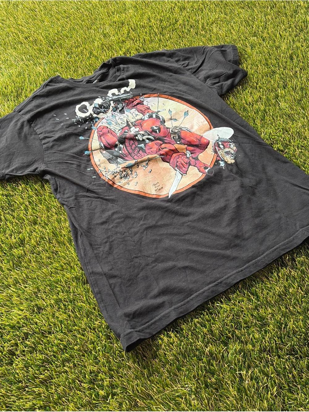 Marvel Deadpool Graphic Tee Black Mens Large